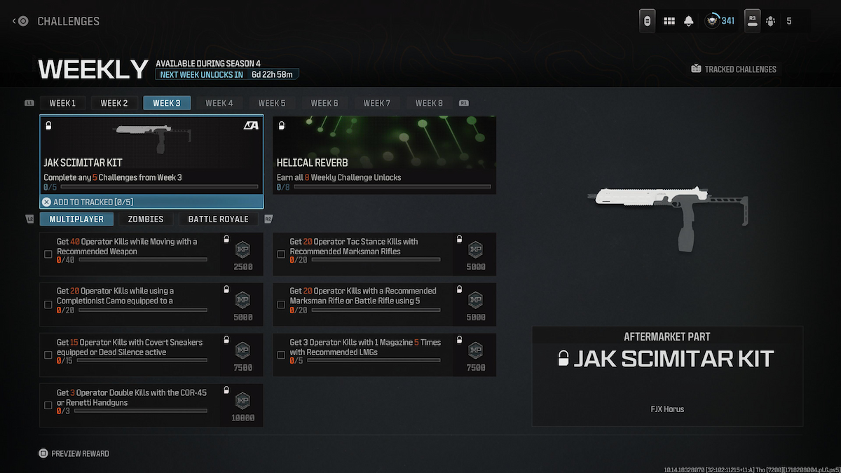 Jak Scimitar Kit in MW3 and Warzone