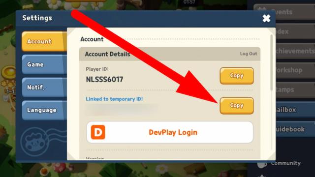 How to redeem codes in Cookie Run: Tower of Adventures, step 2