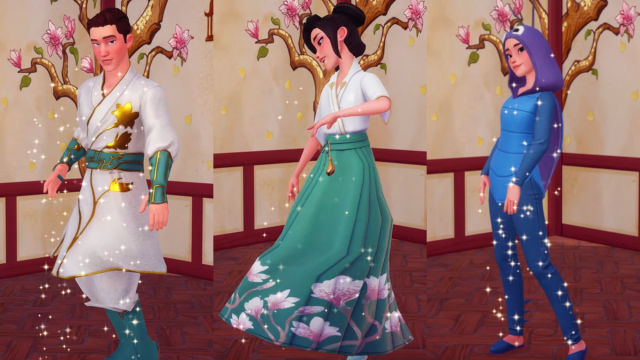 Outfits available during the Majesty and Magnolias Star Path event in Disney Dreamlight Valley