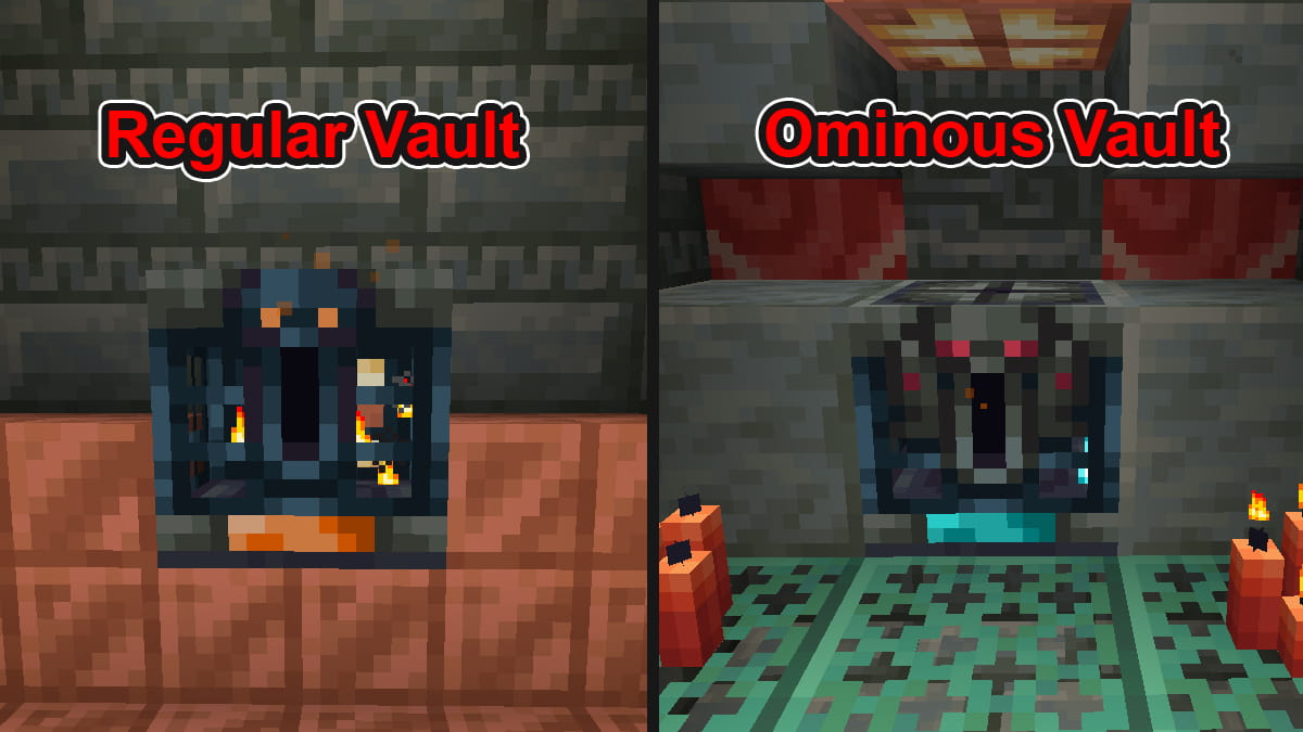 Minecraft regular and ominous vault types