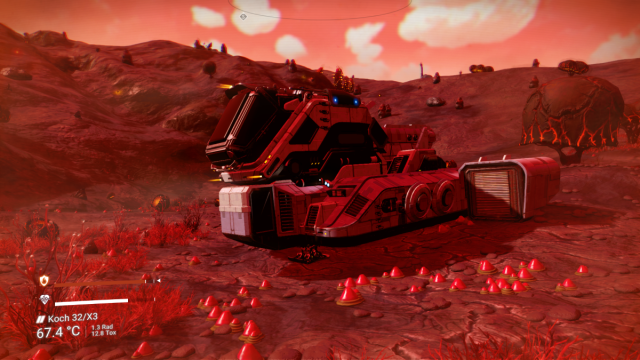 No Man's Sky ship landed on planet