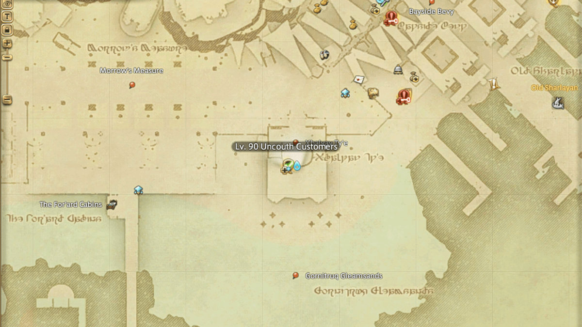 Location of 'Uncouth Customers' in Final Fantasy XIV