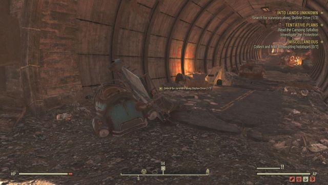 second corpse in skyline drive into lands unknown fallout 76