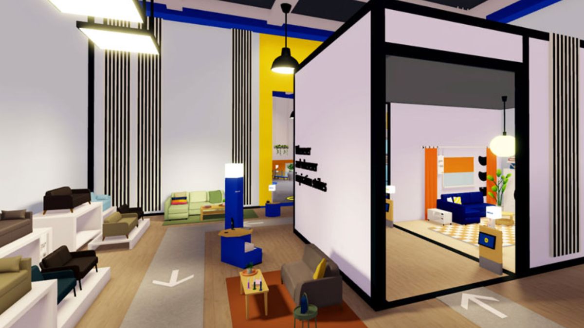 showroom in ikea roblox game the co worker