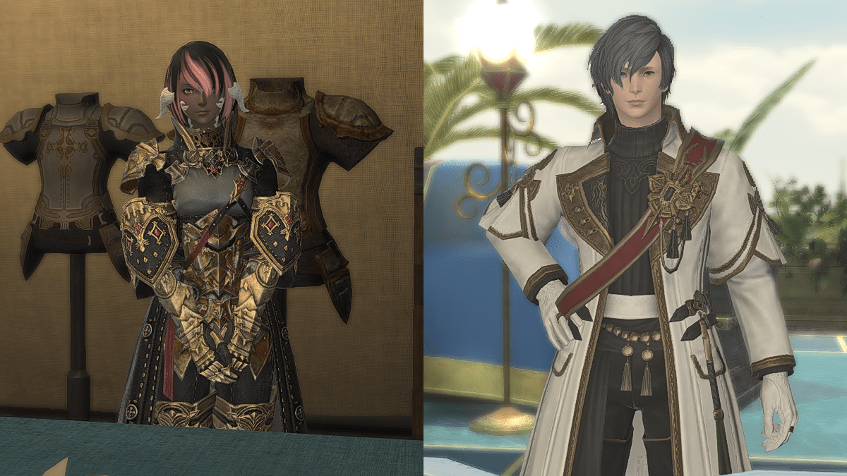 Two Tomestone vendors in Final Fantasy XIV