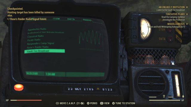 vault tec broadcast in fallout 76