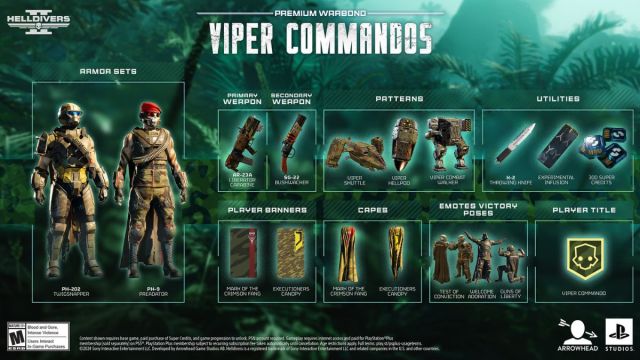 viper commandos warbond details helldivers 2