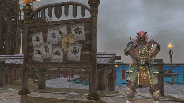 The Hunt Board and Bol Ogaw in Tuliyollal, Final Fantasy XIV