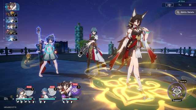 Yunil's team comp in Honkai: Star Rail