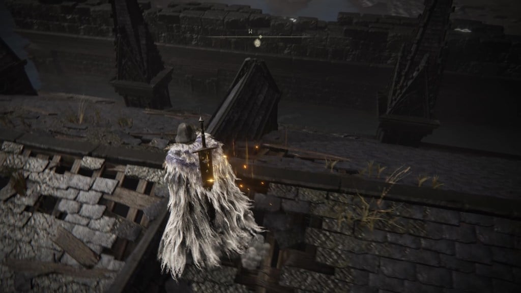 Where to find the Carian Thrusting Shield in Elden Ring Shadow of the Erdtree - leaping from the first rooftop