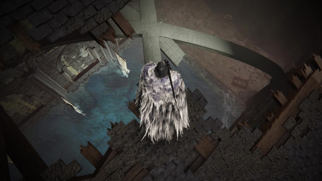 Where to find the Carian Thrusting Shield in Elden Ring Shadow of the Erdtree - carefully drop down to the stone arch below