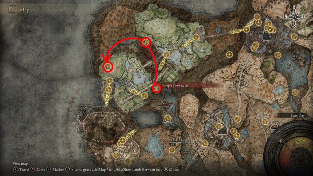 Cerulean Amber Medallion +3 in Elden Ring Shadow of the Erdtree - map directions