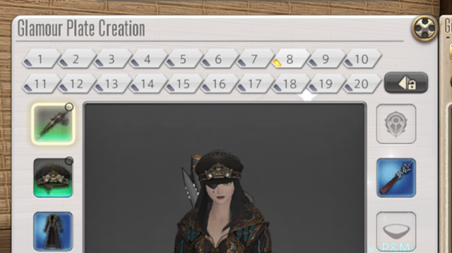 There's limited Glamour Plates in Final Fantasy XIV