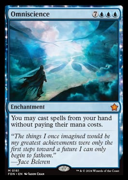 The card Omniscience from Magic the Gathering.