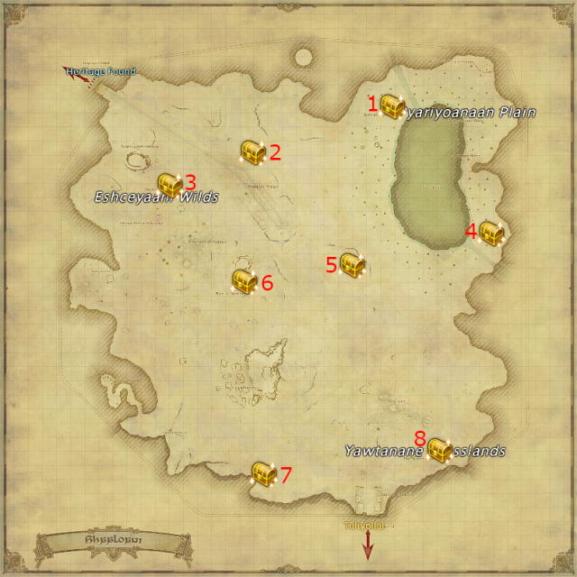 Where Br'aaxskin Treasure Maps can lead you in Shaaloani, Final Fantasy XIV