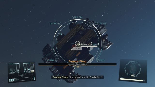 Ships communicating in space