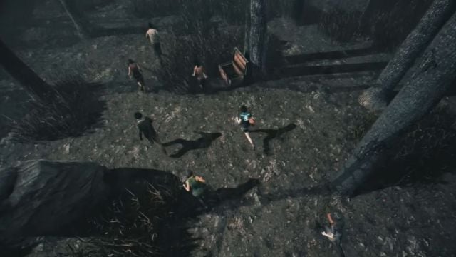 survivors running away in dead by daylight 2v8 mode