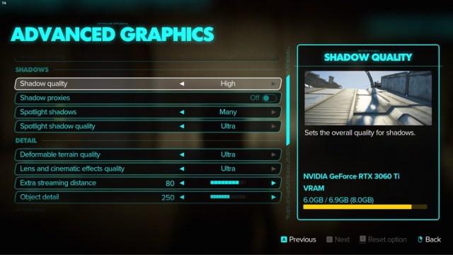 Star Wars Outlaws advanced graphics settings for quality