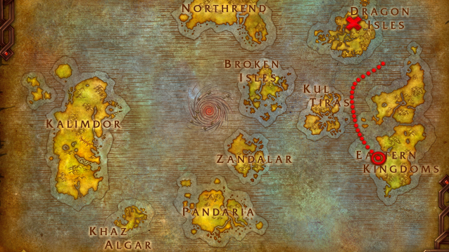 World of Warcraft travel map