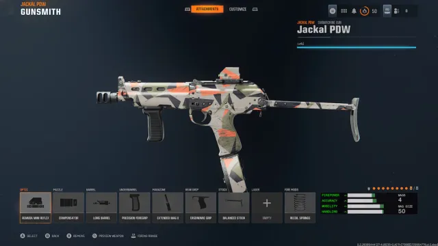 Jackal PDW loadout