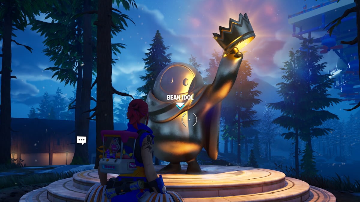 Fortnite Fall Guys event bean idol statue