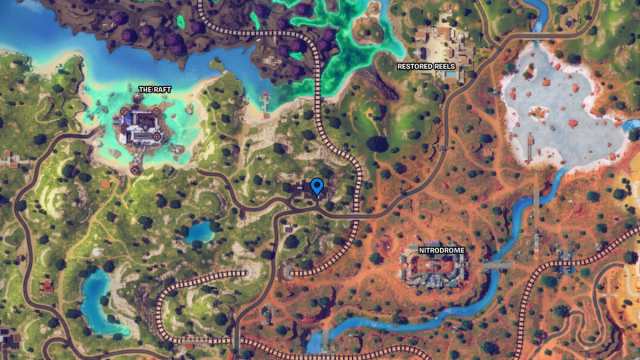 Fortnite Captain Jones map location close up