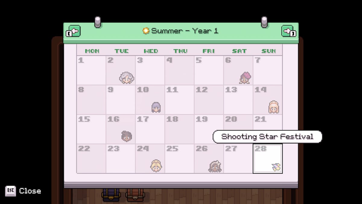 Shooting Star Festival date