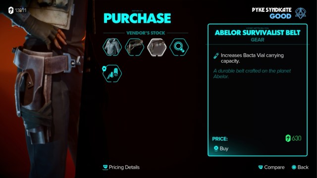 Abelor Survivalist Belt in Star Wars Outlaws