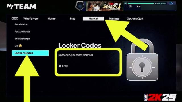 How to redeem locker codes in NBA 2K25