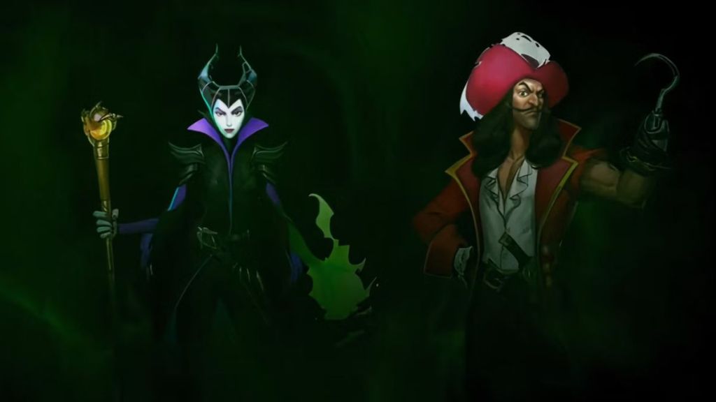 Maleficent and Hook in Fortnite.