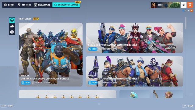 Overwatch 2 League skins