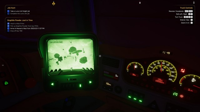 Star Trucker flying by instruments