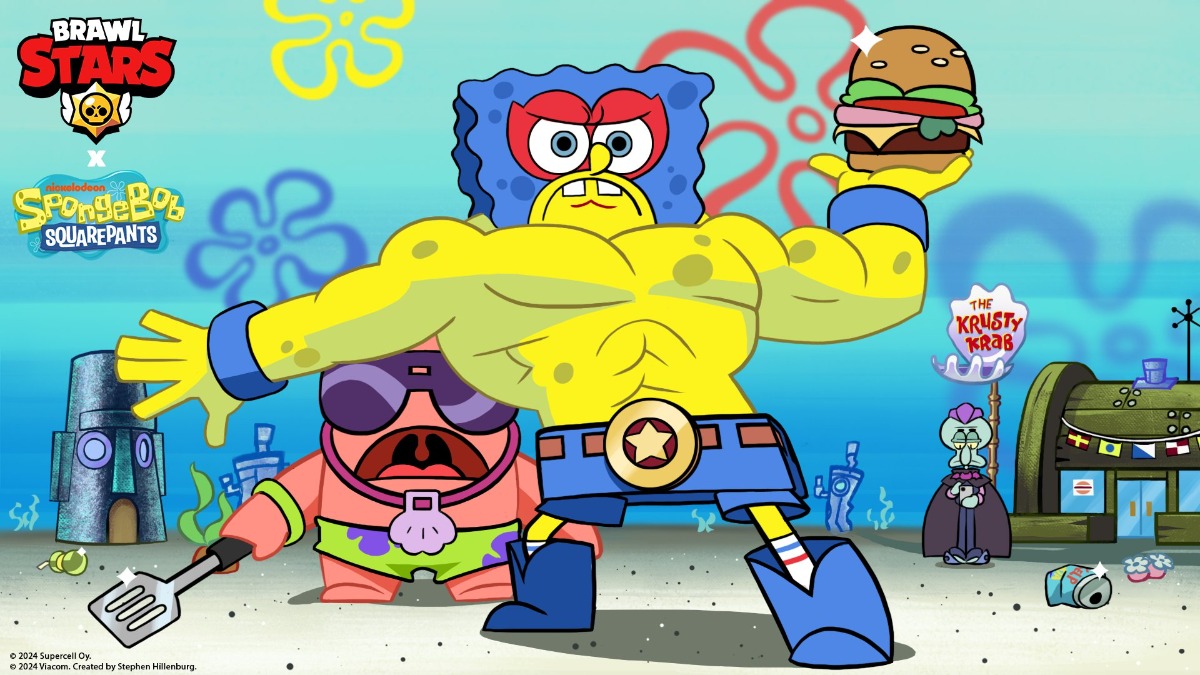 An image of several SpongeBob SquarePants characters in Brawl Stars.