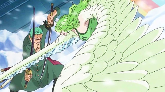 Zoro defeating Monet in One Piece