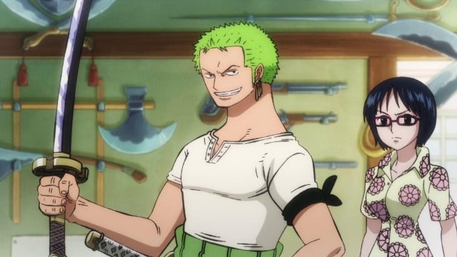 Zoro defeating the cursed sword in One Piece