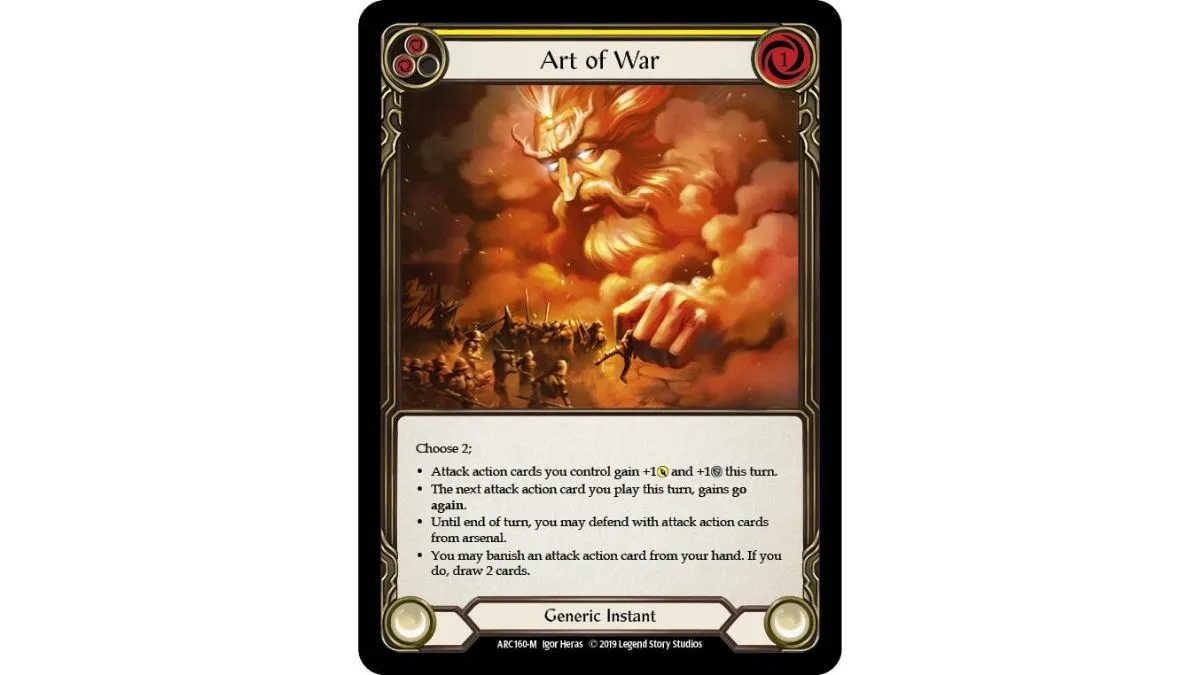 art of war card flesh and blood