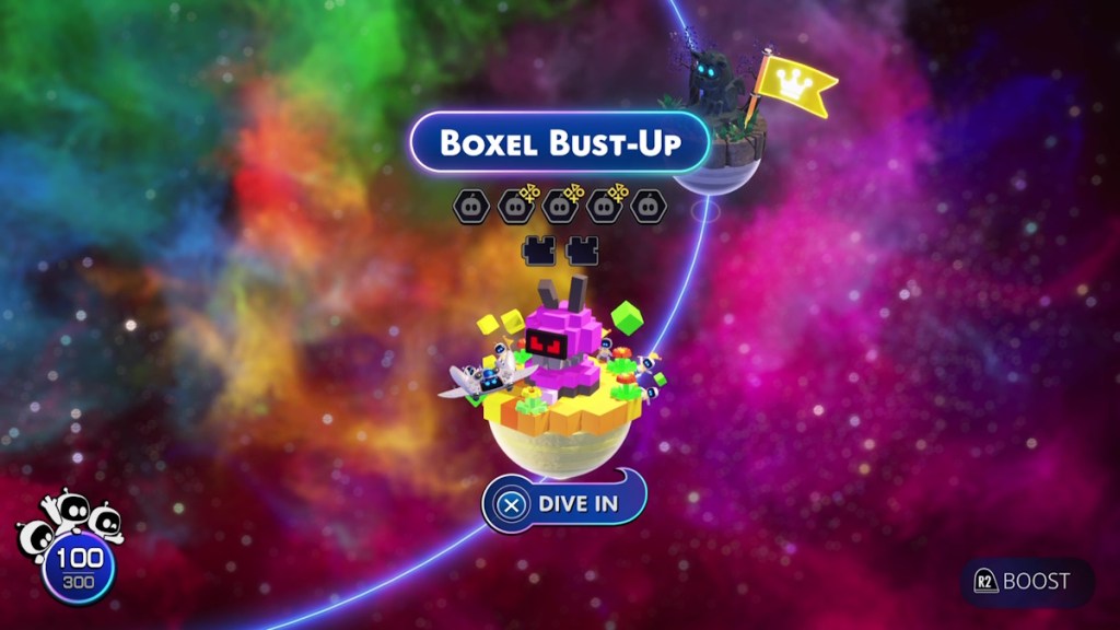 astro bot - downsize surprise lost galaxy exit - boxel bust-up unlocked