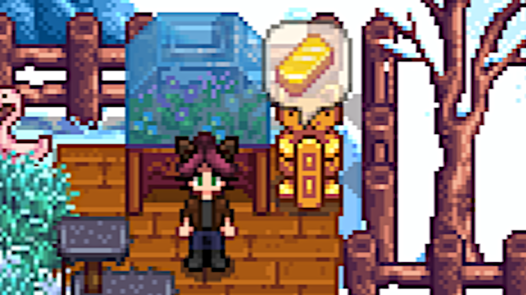 The Statue of Endless Fortune will give you an item every day in Stardew Valley