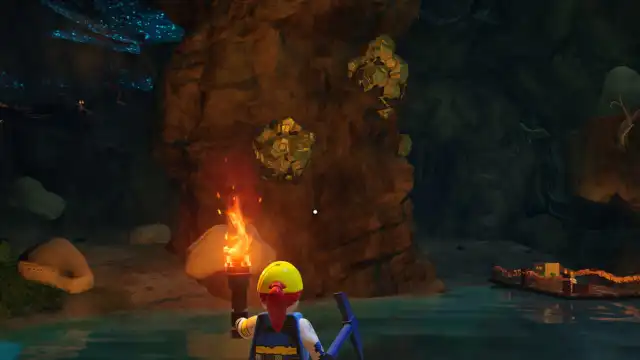 LEGO Fortnite gold ore in a cave