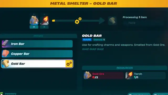 Fortnite gold in metal smelter