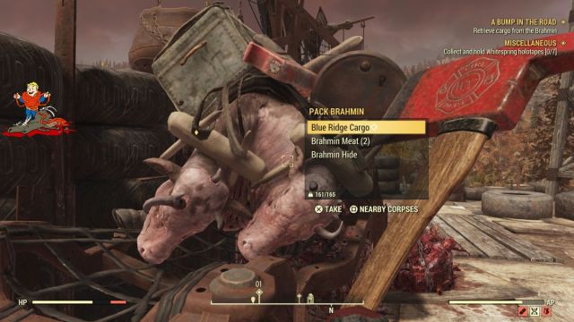 getting brahmin cargo fallout 76 a bump in the road