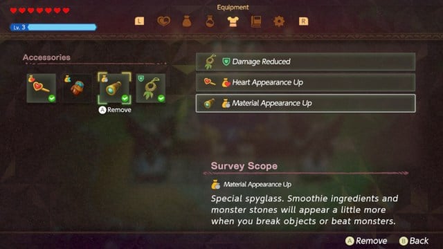 Multiple accessories equipped in Zelda: Echoes of Wisdom