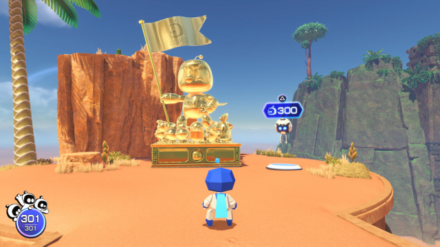 Golden statue in Astro Bot