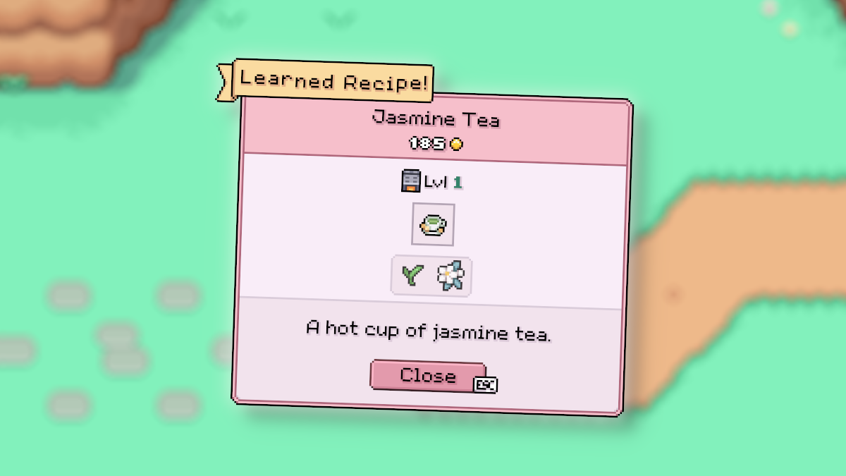 Jasmine Tea unlocked in Fields of Mistria