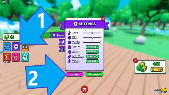 Marble Run Tycoon 2 Settings menu.