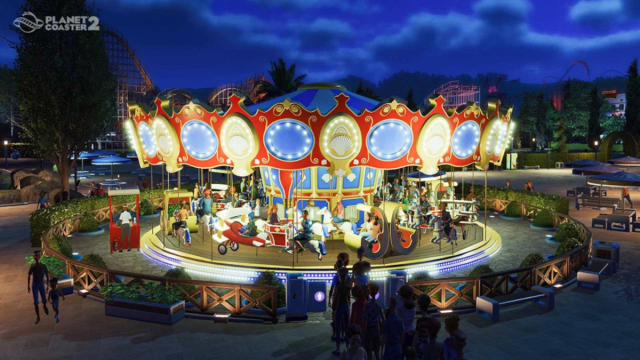 Grand Carousel comes included with the Vintage Funfair Ride Pack as part of Planet Coaster 2 Deluxe Edition