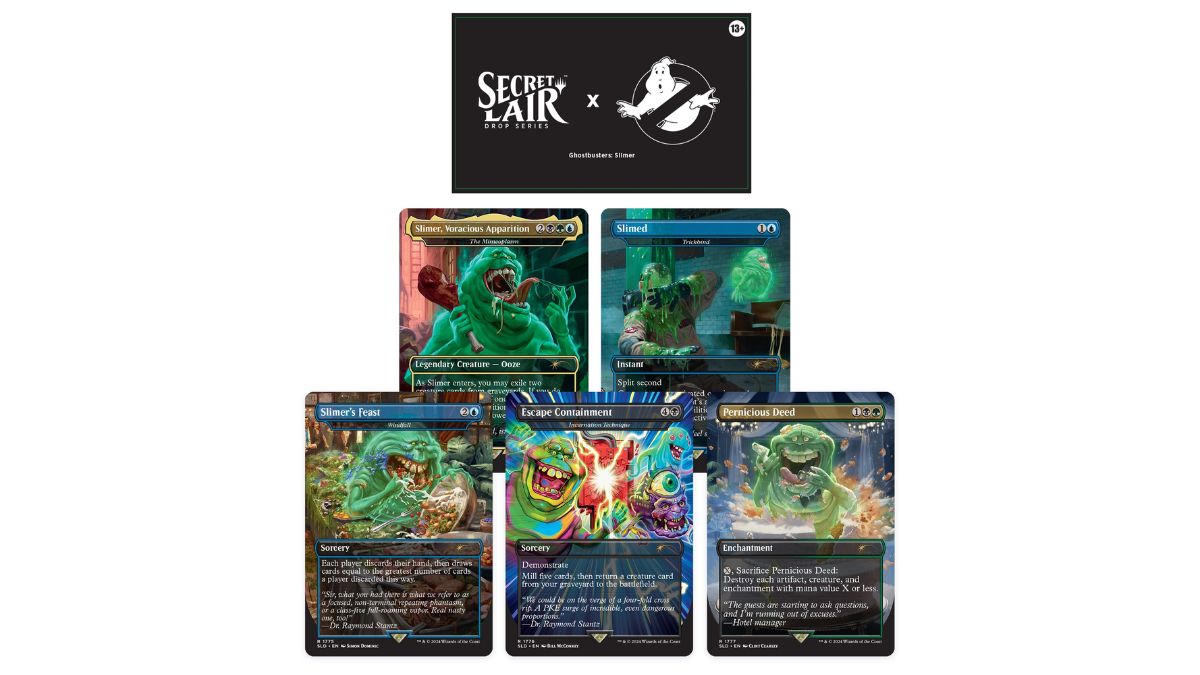 secret lair x ghostbusters slimer magic the gathering superdrop