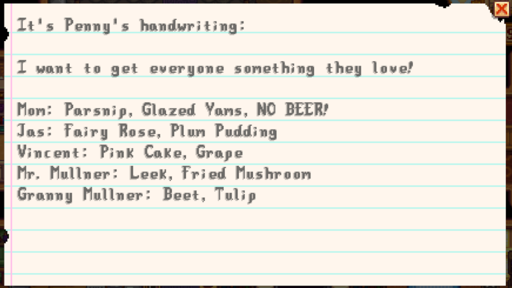 Secret Note #5 in Stardew Valley