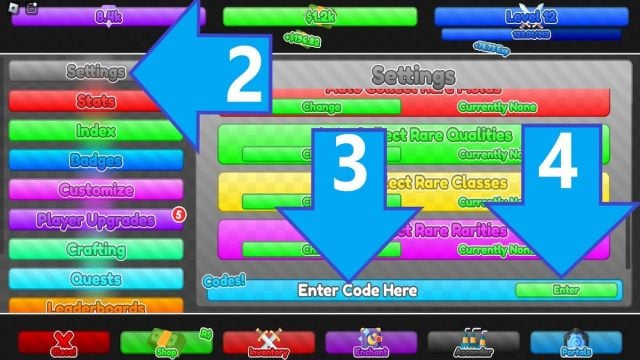 How to redeem Sword Factory GUI codes.