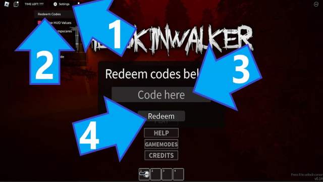 How to redeem codes in The Skinwalker